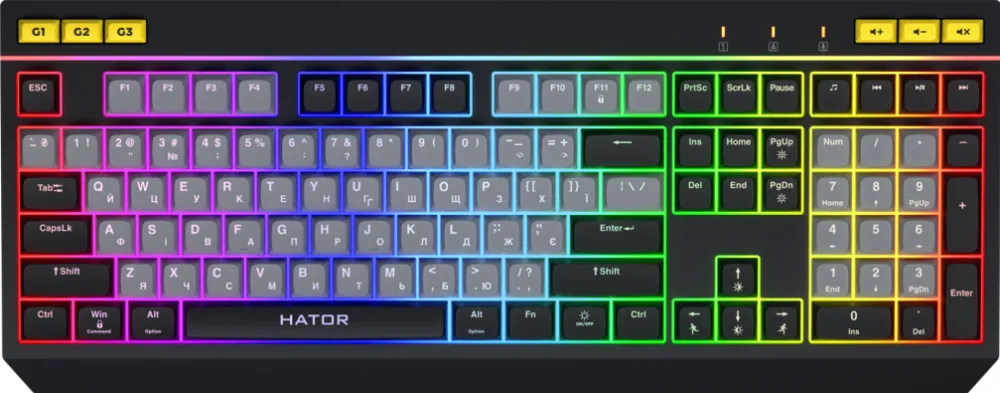 Tastatura HATOR mecanica Icefall Alb-Negru