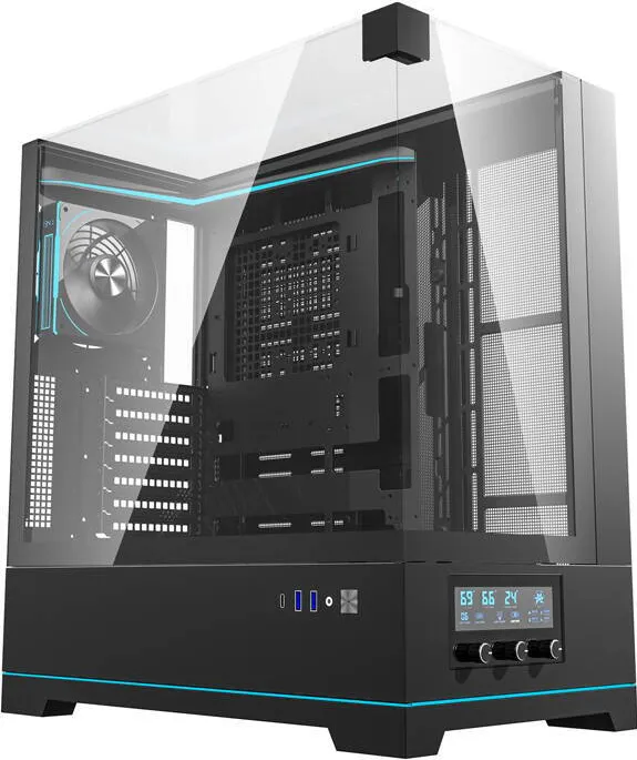 Carcasa PC Darkflash  DY450 PRO Glass Black
