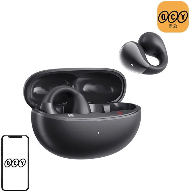 Casti QCY Earphones QCY Crossky Clip T33 (black)