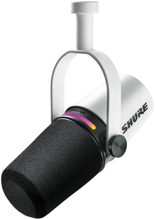 Microfon Shure Shure MV7+-W - lectern/vocal microphone with XLR/USB-C connector, white
