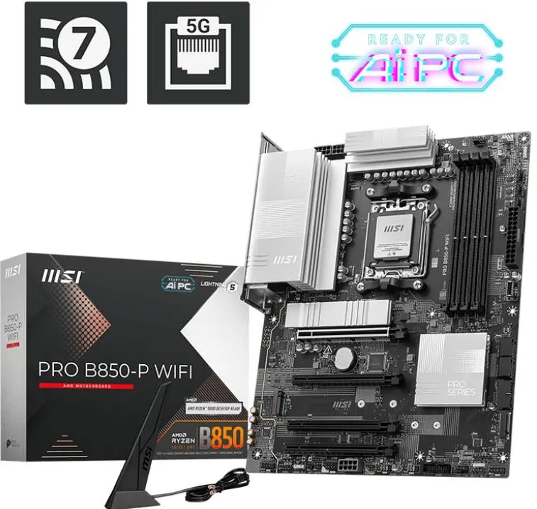 Placa de Baza MSI MSI PRO B850-P WIFI motherboard AMD B850 Socket AM5 ATX