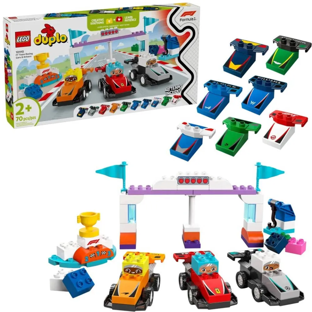LEGO DUPLO 10445 F1 Team Race Cars & Drivers