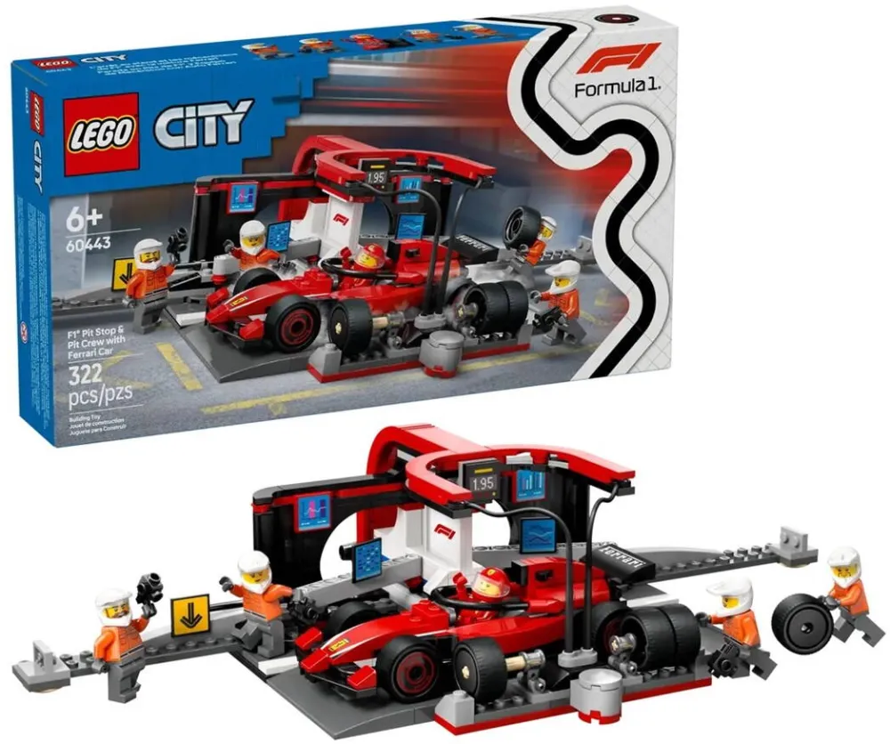 LEGO CITY 60443 F1 - Pit Stop & Pit Crew with Ferrari Car