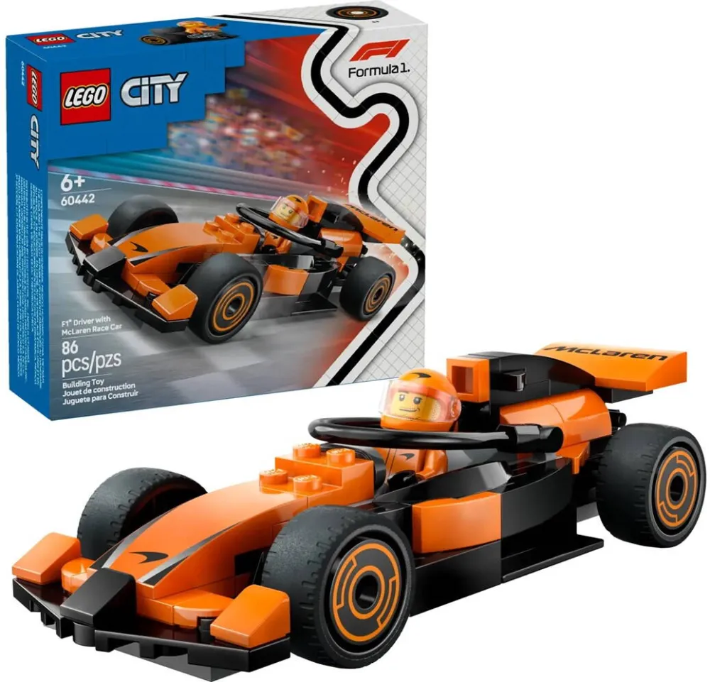 LEGO CITY 60442 F1 Driver with McLaren Race Car