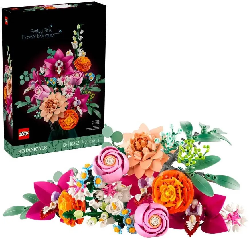 LEGO ICONS 10342 The Botanical Collection - Pretty Pink Flower Bouquet