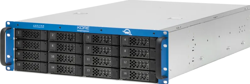Network Attached Storage OWC Jupiter Kore 3U HDD 2U rack, 16 DrivesMini-SAS HD for Callisto Expansion Solution, 64TB