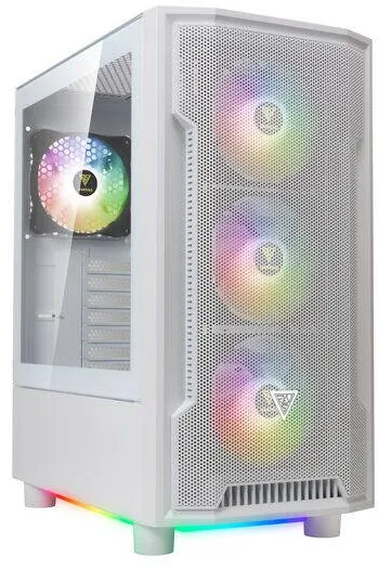 Carcasa PC Gamdias Athena M6 Lite alba iluminare aRGB