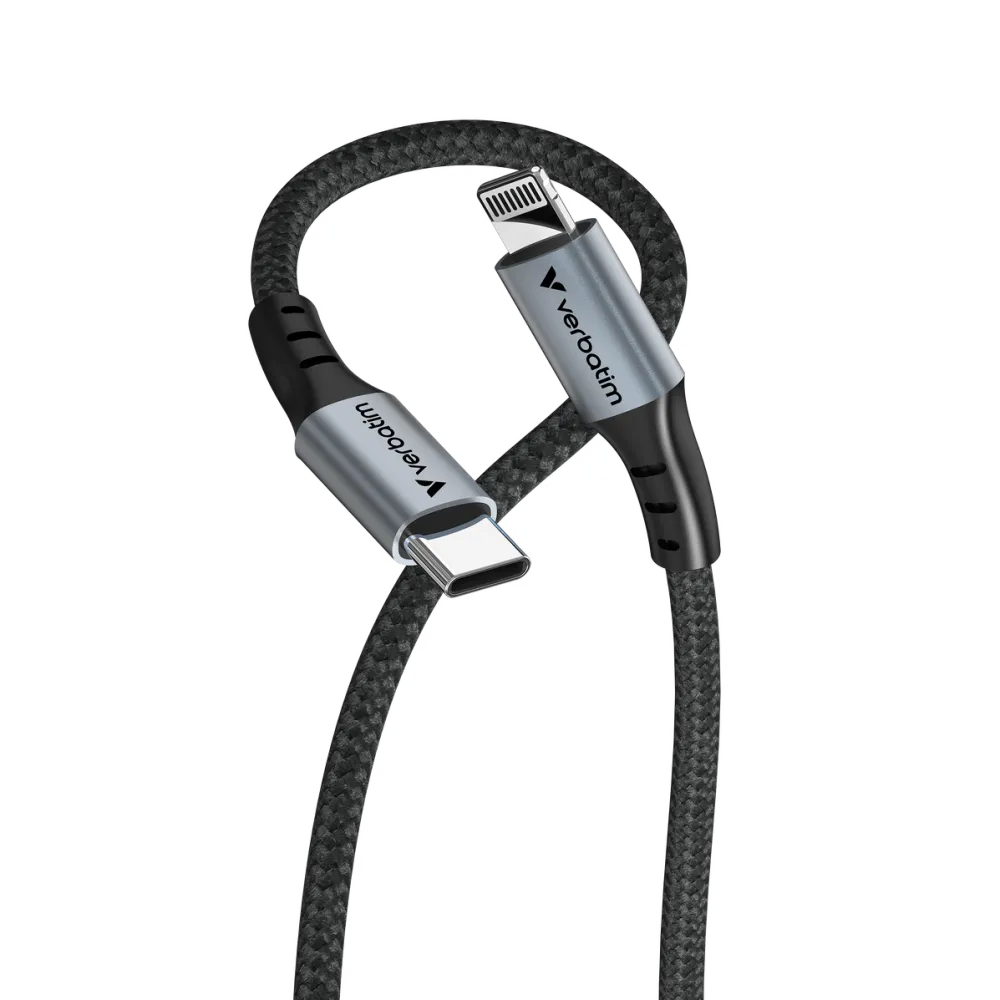 VERBATIM Cablu Fast Charging USB-C to Lightning compatibil Apple,18W, 120cm, PD 3.0, up to 480Mbps