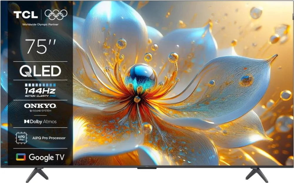 Televizor TCL QLED 189 cm (75") 75T8C, Ultra HD 4K, Smart TV, WiFi, CI+ (Model 2025)