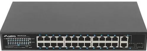 LANBERG 24X 100MB DSP+/2X Combo Rack 19" 250W