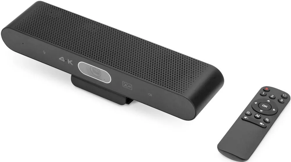 Digitus 4K All-in-One Video Bar Mini – Video Conference System, Black/Gray