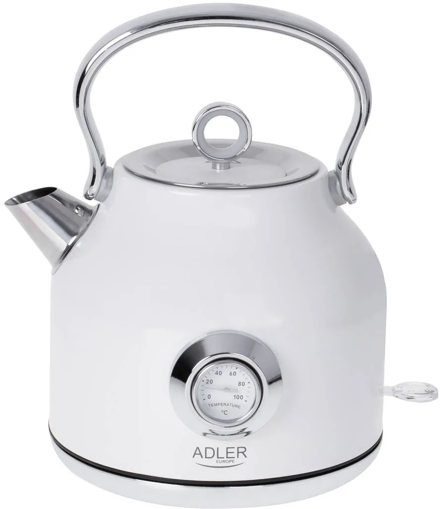 Adler Adler AD 1346w Kettle with a Thermomete, Electric, Power 2200 W, Capacity 1.7 L, White