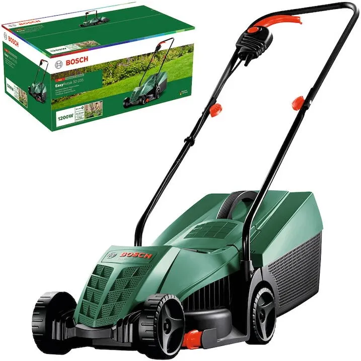 BOSCH Masina de tuns gazon/iarba electrica Bosch EasyRotak 32-235, 32 cm latime taiere, 3 trepte de taiere, inaltime taiere 25 - 65 mm, sac colector 31 L