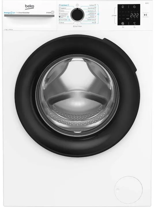 BEKO Masina de spalat rufe Beko BM3WFSU37213WB, 7 Kg, 1200 RPM, Clasa A, SteamCure, Recycled Tub, ProSmart Inverter Motor, AddXtra, WaterMode, ColdWash, Alb