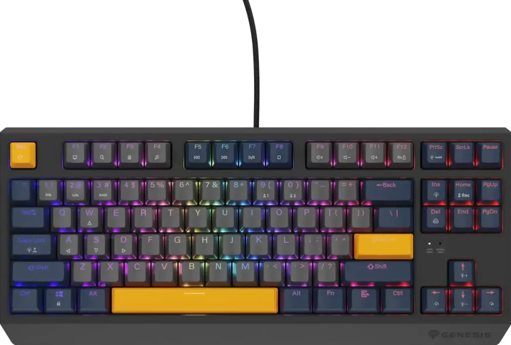 Tastatura Genesis Thor 230 TKL Naval Blue Negative RGB Outemu Panda
