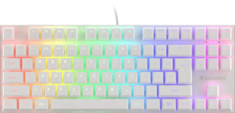 Tastatura Genesis Thor 303 TKL RGB biała Outemu Peach Silent