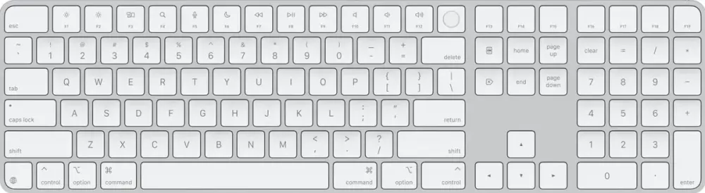 Tastatura Apple Magic Keyboard with Touch ID and Numeric Keypad for Mac models with Apple silicon White
