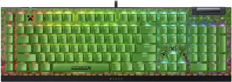 Tastatura RAZER Gaming BlackWidow V4 X Minecraft Edition Razer Green Switch Mecanica
