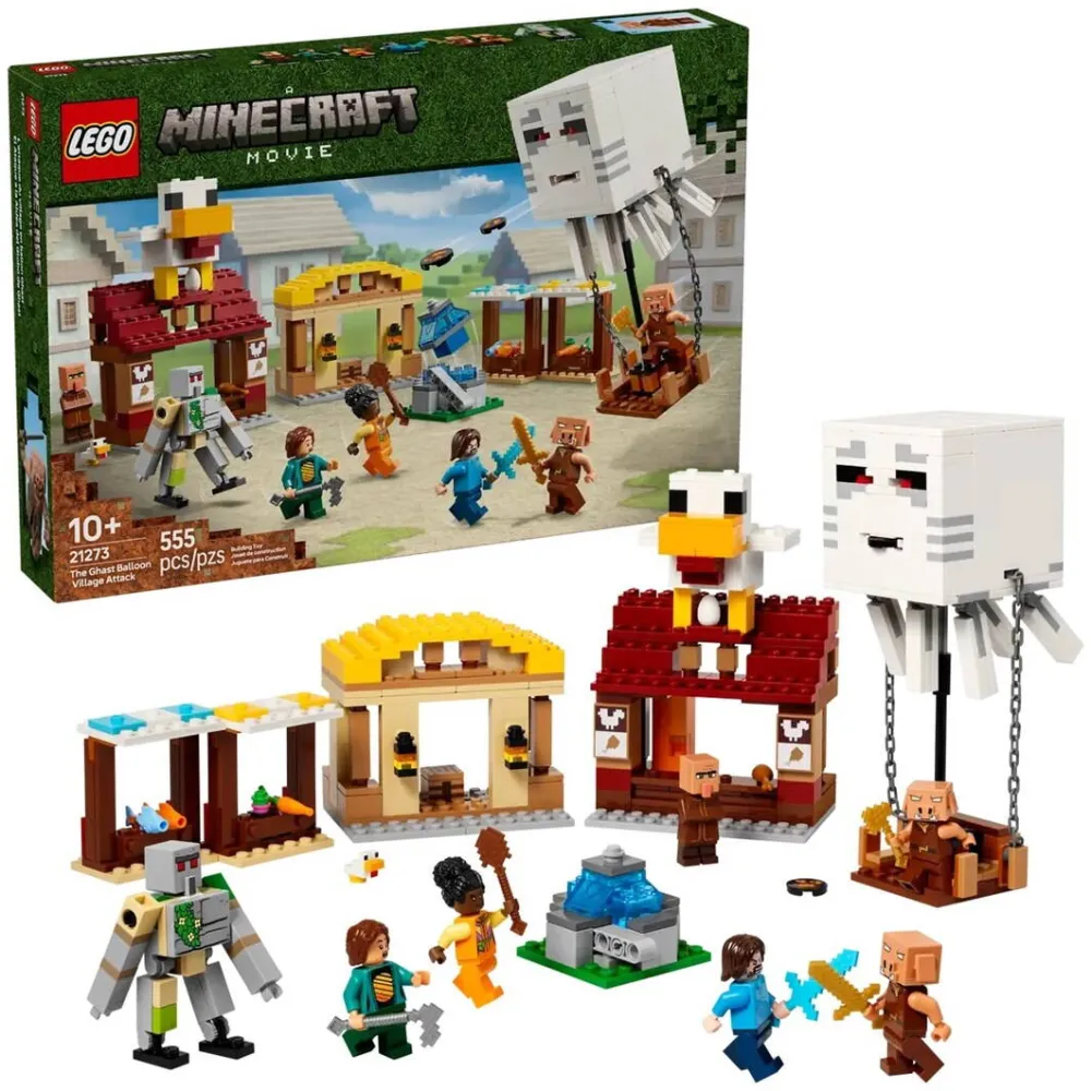 LEGO MINECRAFT 21273 The Ghast Balloon Village Attack