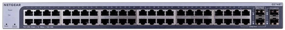 Netgear GS748Tv6 Managed L2/L3/L4 Gigabit Ethernet (10/100/1000) Black, Grey
