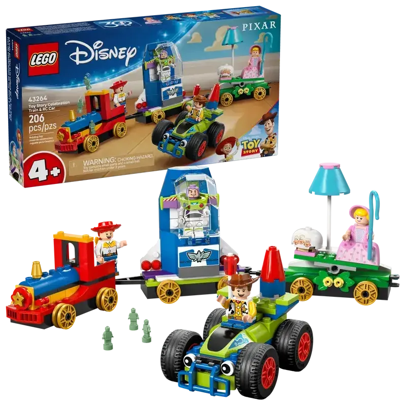 LEGO Disney 43264 Tren aniversar si masina RC din Toy Story