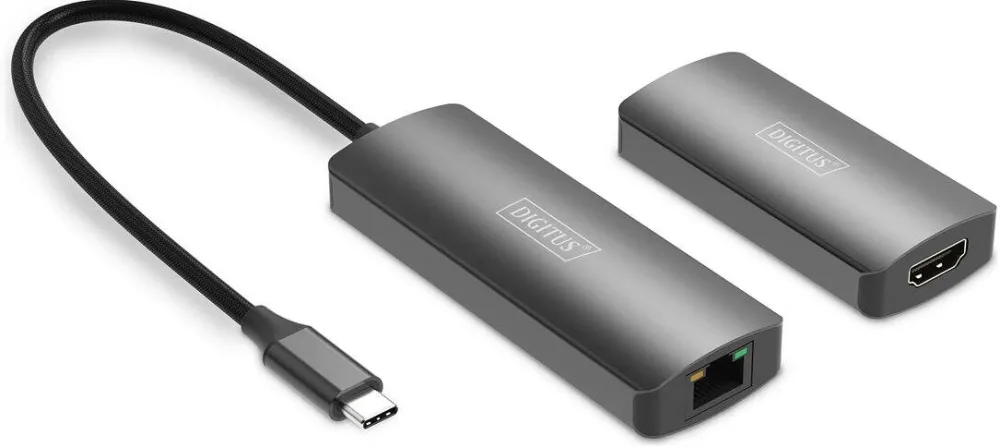 Digitus 4K Video Extender (USB-C - HDMI), 30 m, Black