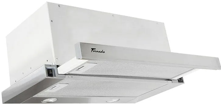 Tornado Hota Telescopica Incorporabila Storm 1200 (60), 1 motor, latime 60 cm, 3 viteze, absorbtie 1200 m3/ora, Inox