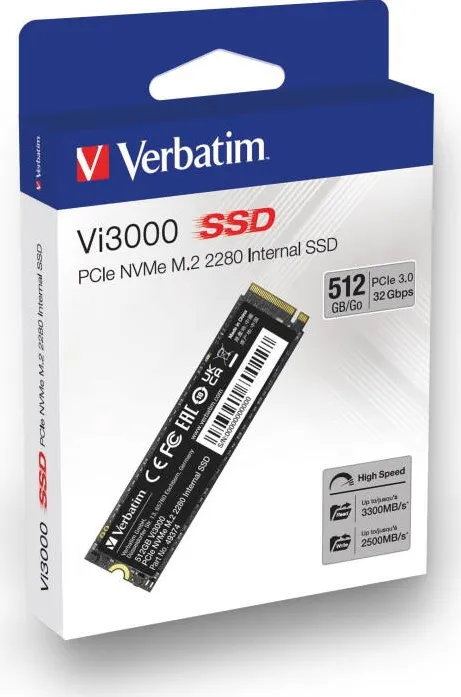 SSD VERBATIM 512GB Vi3000 PCIe NVMe M.2