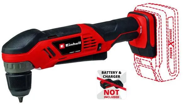 Einhell Masina de gaurit si insurubat (bormasina) in unghi pe acumulator Einhell Expert TE-AD 18 Li - Solo, 18V, 1100 RPM, 45 Nm cuplu, 10 mm mandrina, fara incarcator/acumulator