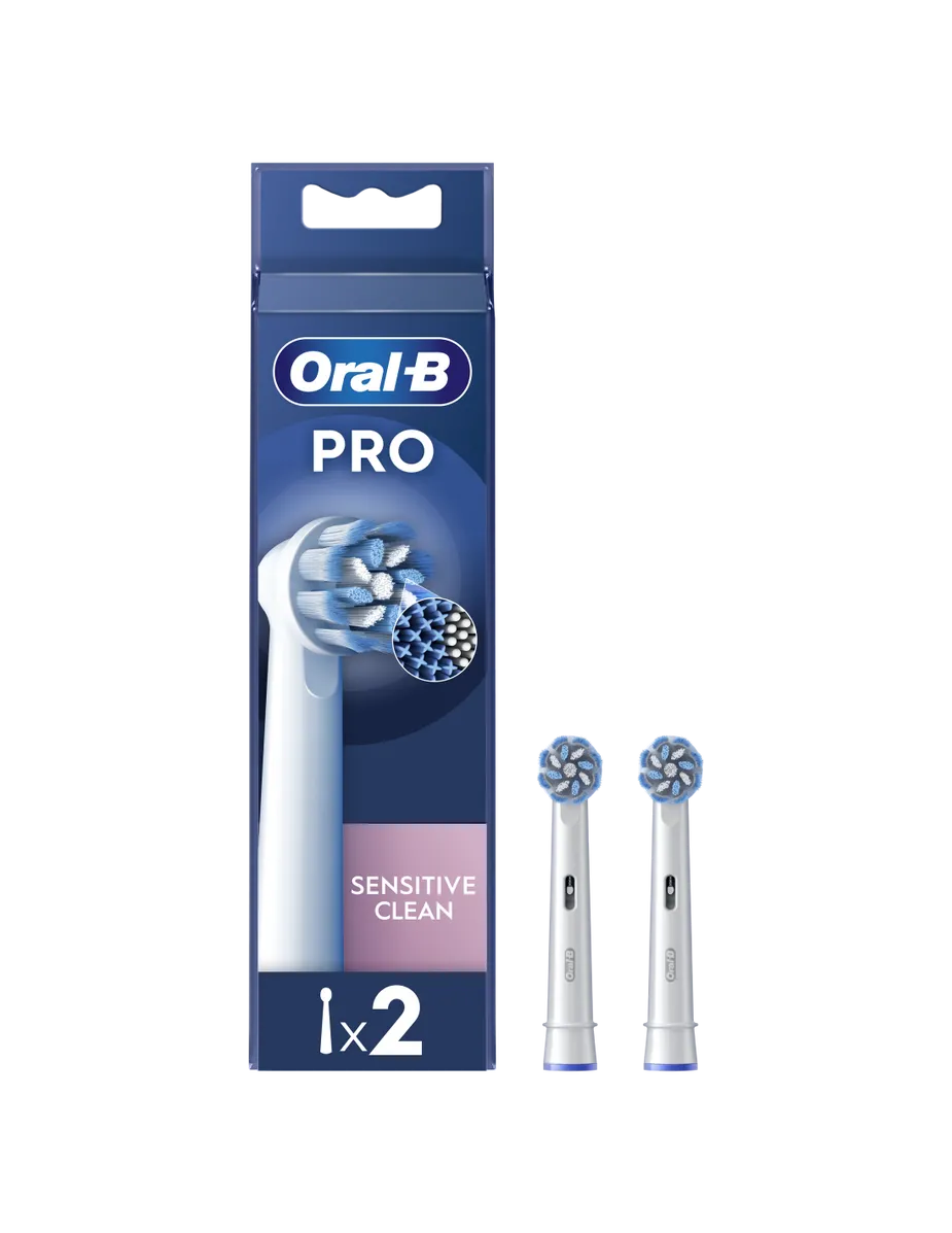 ORAL-B EB60X-2 Sensitive Clean Pro Replaceable toothbrush heads, 2 pcs, White