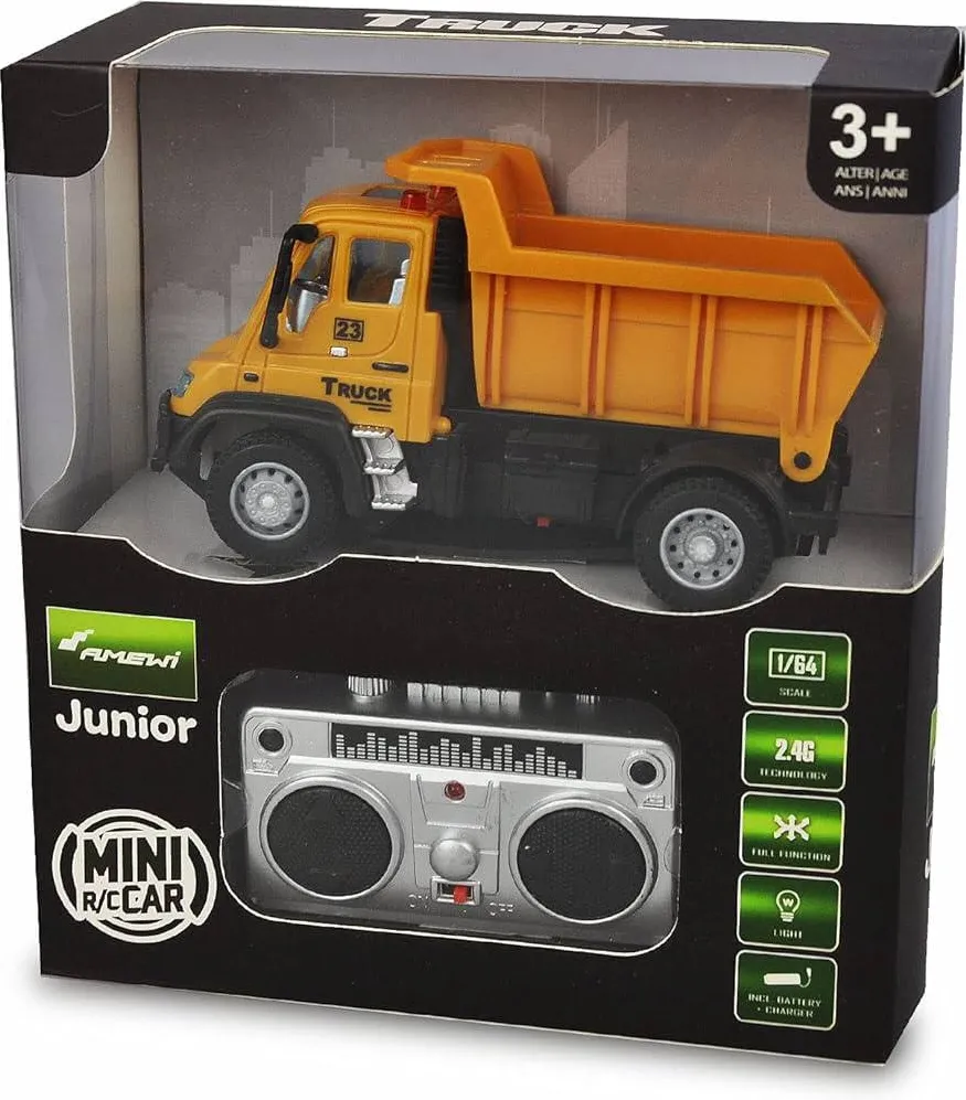 Masina AMEWI RC Auto Mini Truck Kipper gelb LiIon Akku 500mAh/3+
