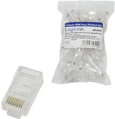 Logilink - Mufa RJ45, CAT5, neecranata, 100 buc