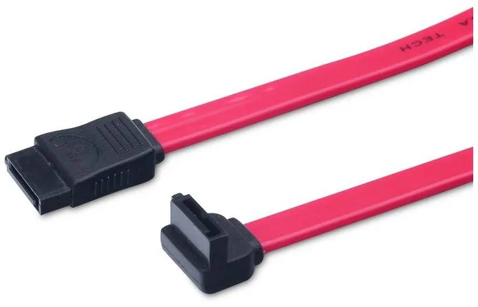 Assmann SATA-II Female - SATA-II Female, conector 90 grade, 0.5m, rosu