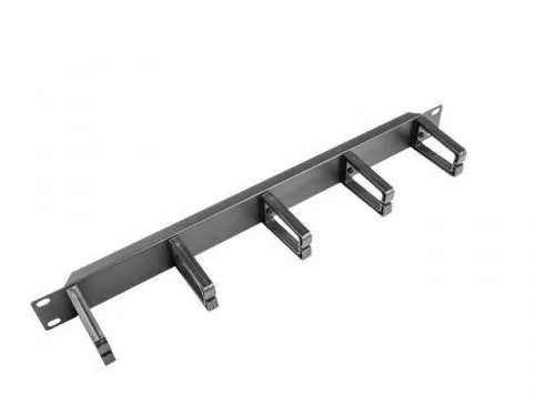 LANBERG cable management panel type B, 19'', 1U, black