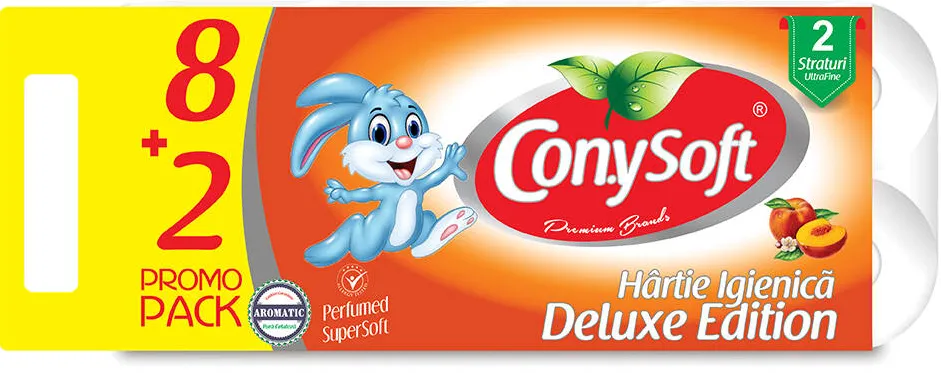 Pufina Hartie igienica Cony Soft Deluxe, 2 straturi, 10 role/set