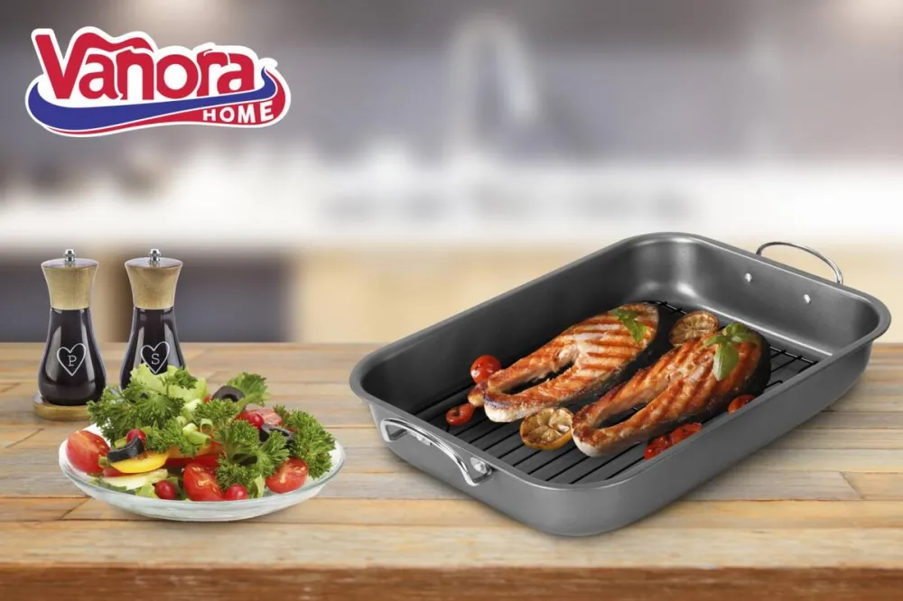 VANORA TAVA CUPTOR CU GRILL 39x29x6 CM