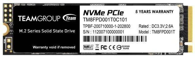 SSD Team Group MP33 Pro 1TB PCI Express 3.0 x4 M.2 2280