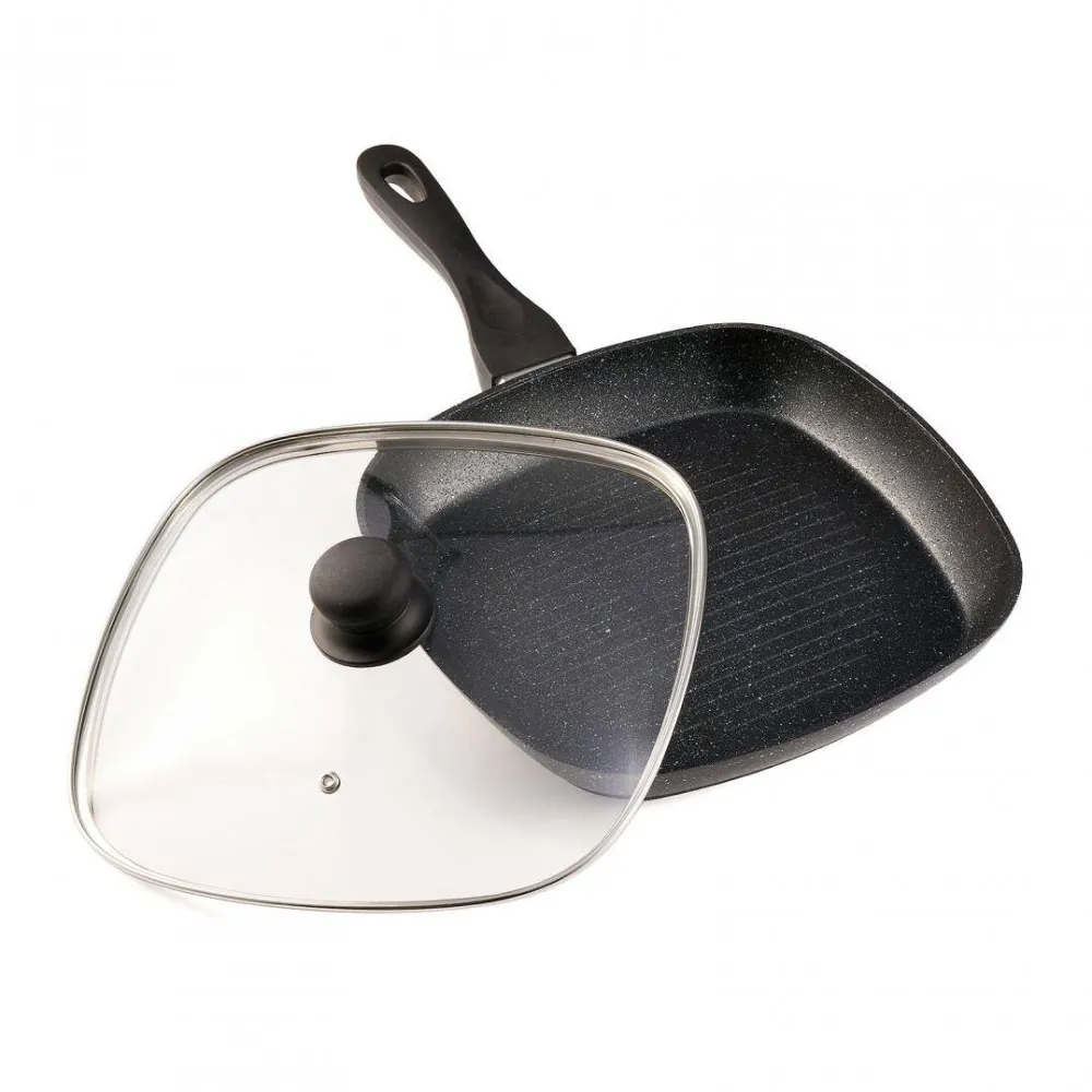 HEINNER Tig.grill ALUM.+CAPAC,28X4CM, black sand
