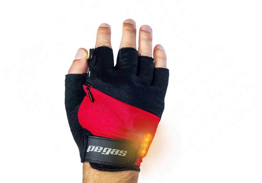 Pegas MANUSI PEGAS CU SEMNAL LED, XXXL, ROSU