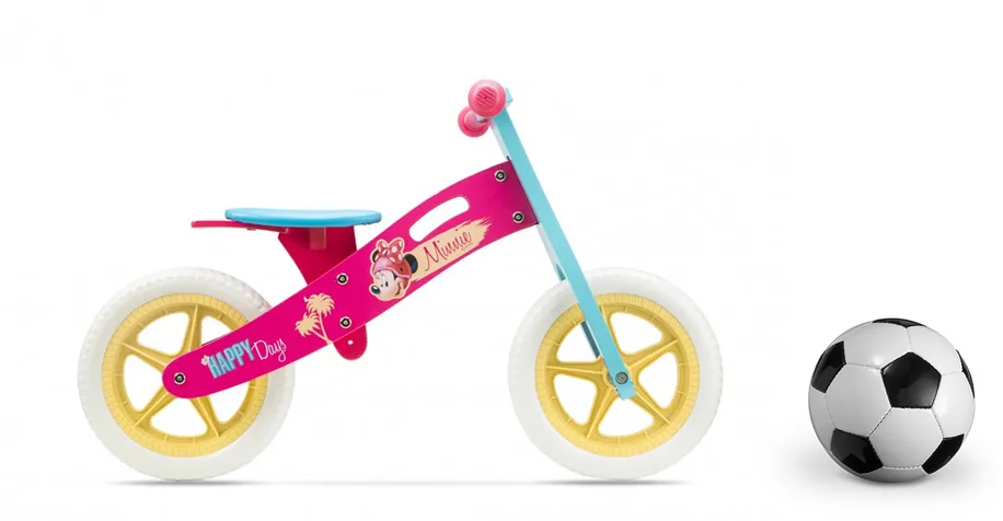 Pegas WOODEN BALANCE BIKE SEVEN MINNIE ROZ BLU