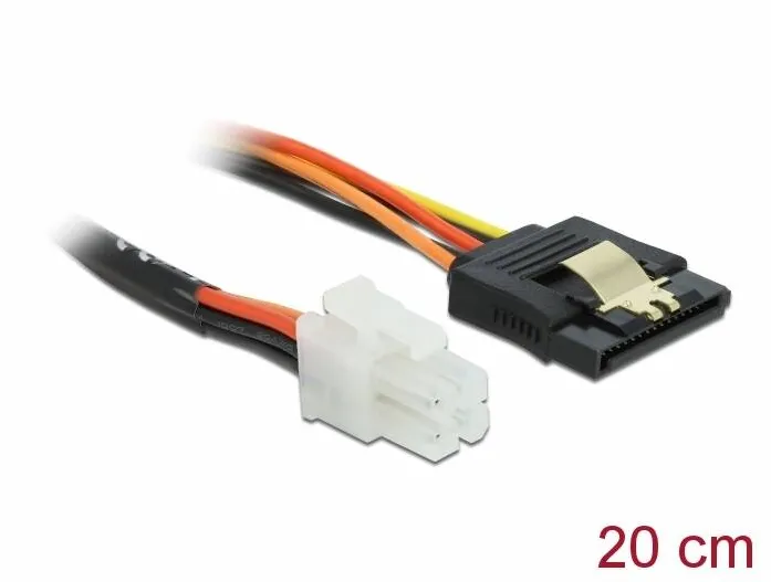 DELOCK 85519, power adapter - power P4 to SATA power - 20 cm