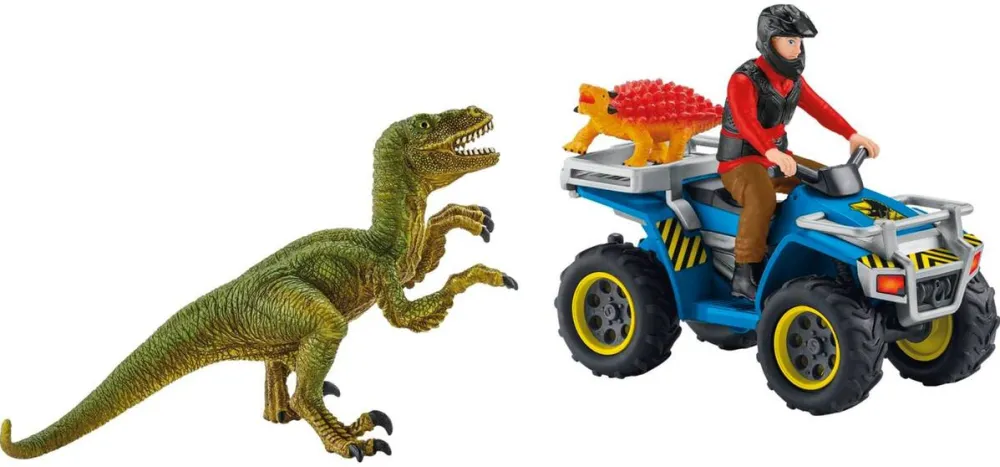 Schleich Jucarie Dinosaurs  41466 Quad Escape from Velociraptor