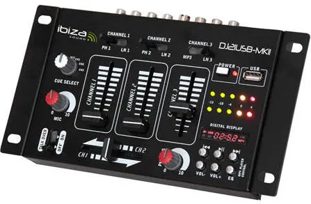 Ibiza Sound MIXER USB CU DISPLAY DIGITAL