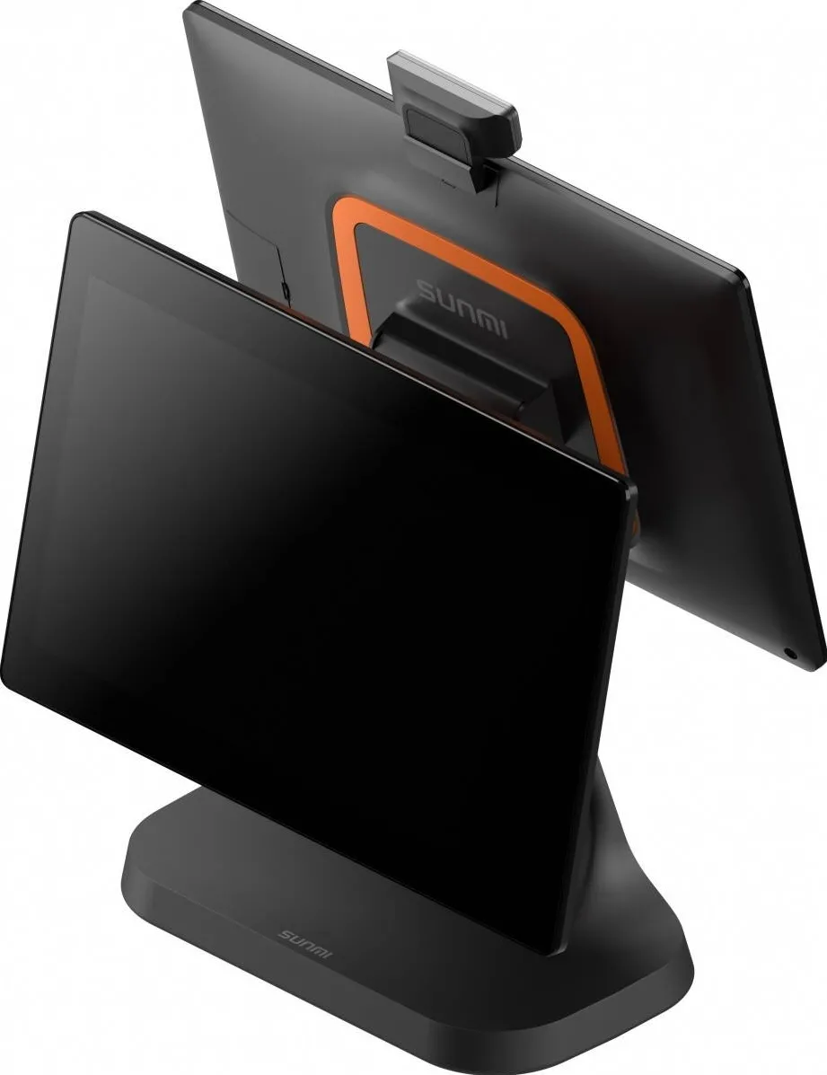 Scanner cod de bare Sunmi Desktop T2S Lite, Android 9.0 15.6 inch + 15.6 inch, 4GB + 64GB