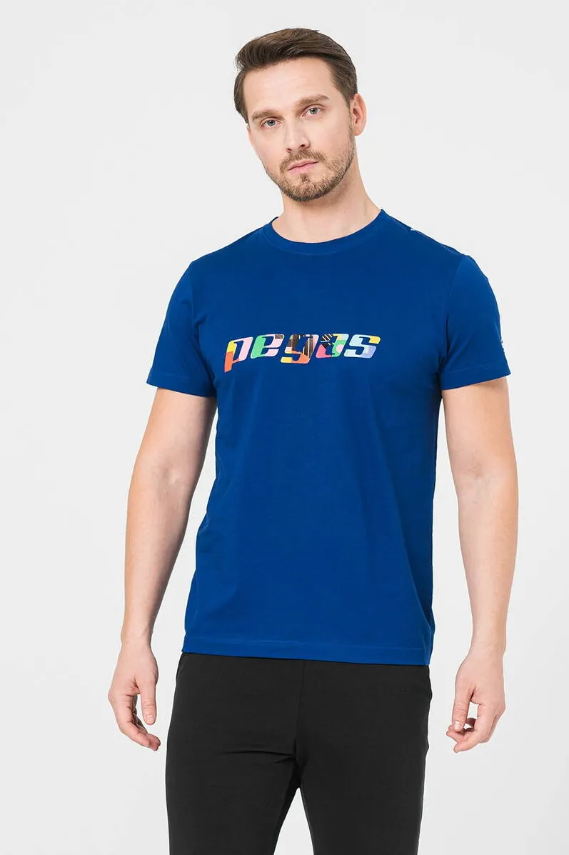 Pegas TRICOU  LOGO MULTICOLOR COPII  ROYAL BLU