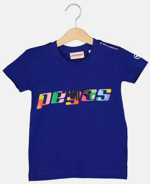Pegas TRICOU  LOGO MULTICOLOR COPII  ROYAL BLU