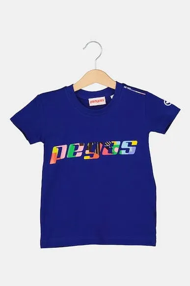 Pegas TRICOU  LOGO MULTICOLOR COPII  ROYAL BLU