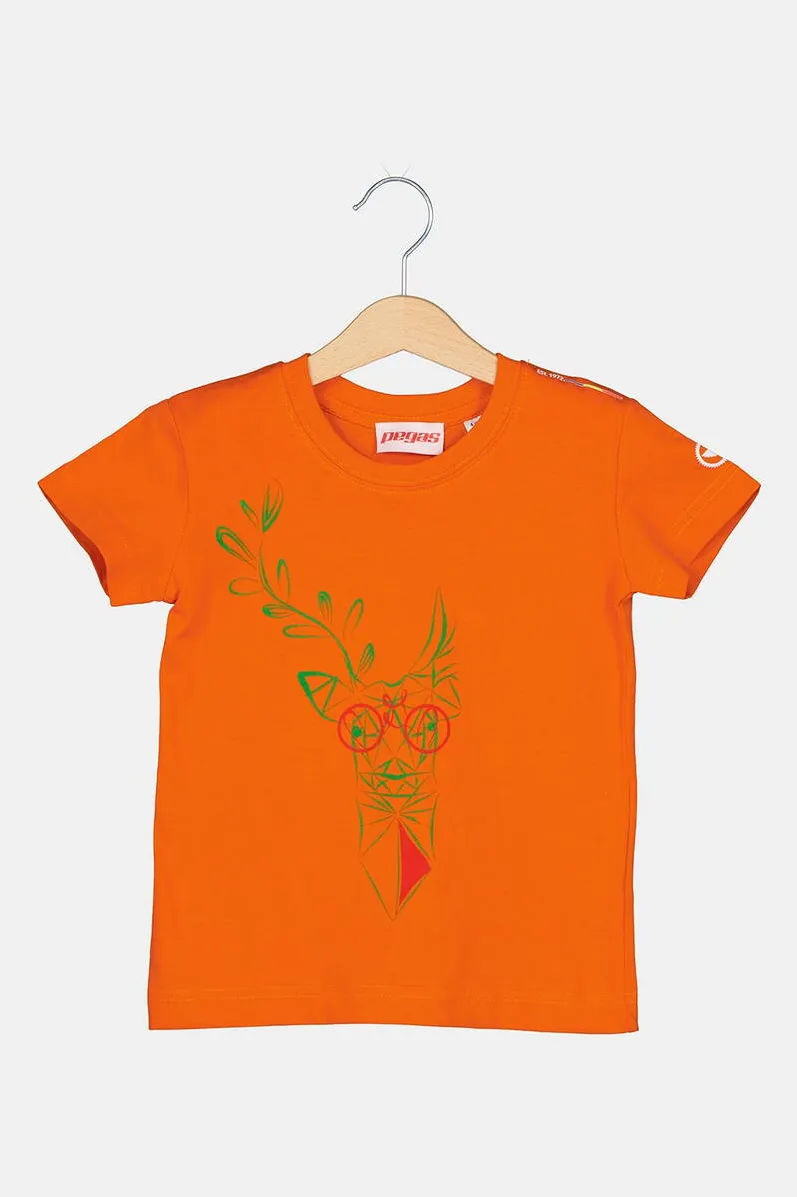 Pegas TRICOU  CERB FAMILIE COPII ORANGE-10