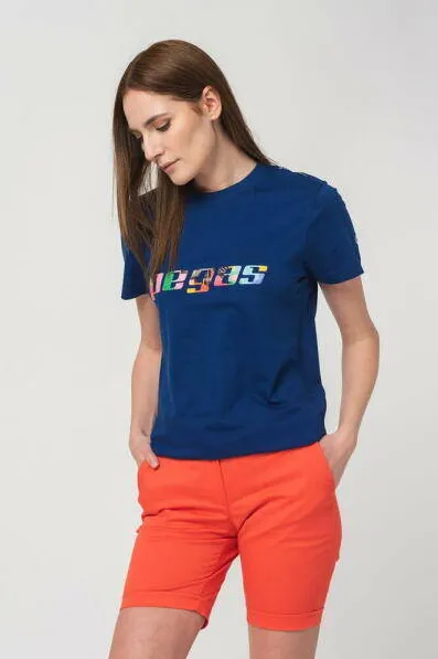 Pegas TRICOU  LOGO MULTICOLOR FEMEI  ROYAL BLU