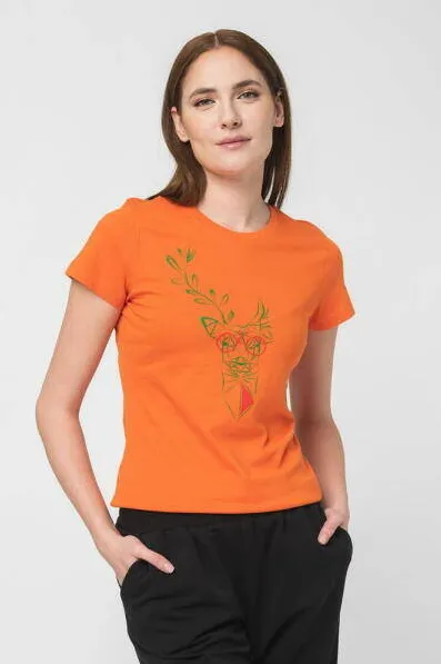 Pegas TRICOU  CERB FAMILIE FEMEI ORANGE-XL
